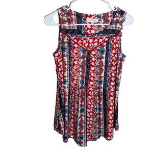 New Directions Blouse Women's Small Round Neck Sleeveless Tank Top Shirt